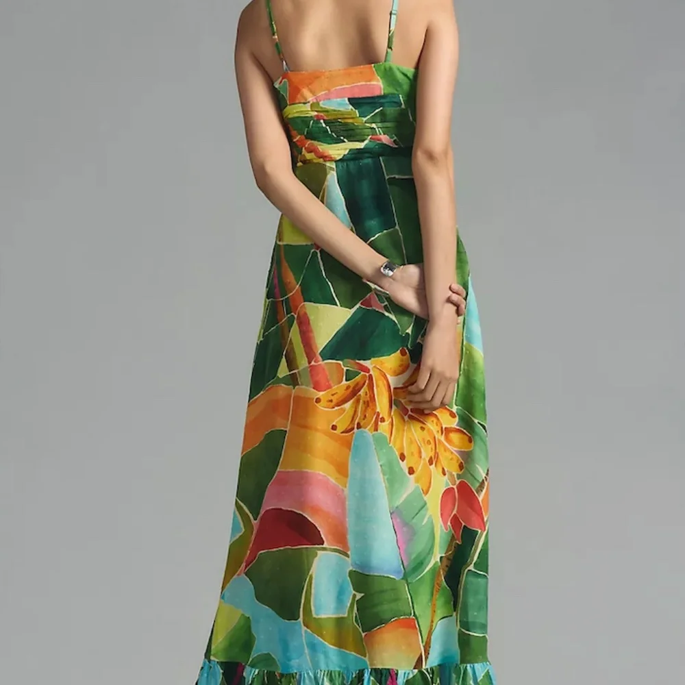 NWT Farm Rio Tie-Waist Printed Dress - Picture 3 of 7